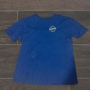 XL Light blue VOLCOM skateboarding tee with yellow accents